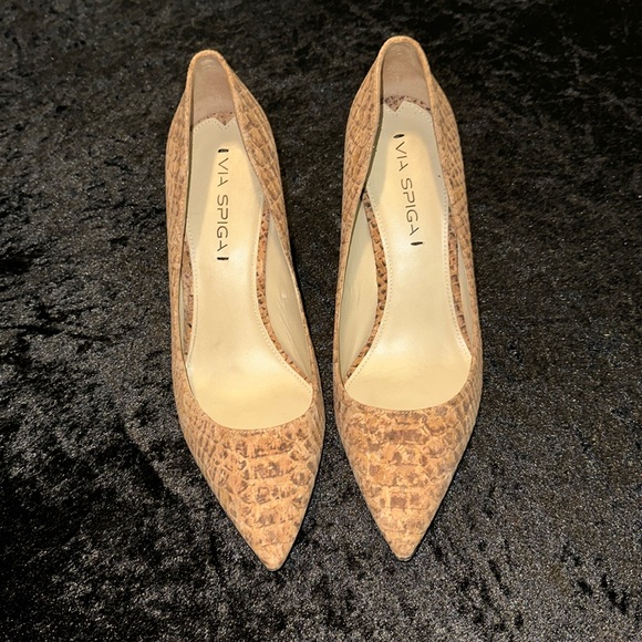 Via Spiga Carola Classic Pump Heels - Natural Cork size 8M EUC - Picture 1 of 4